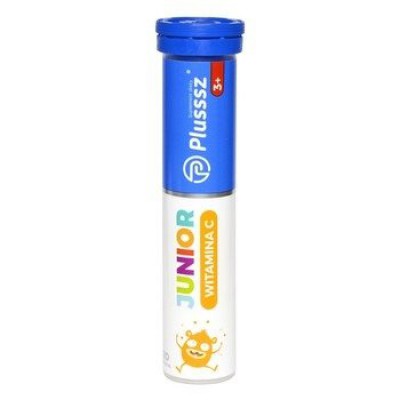 Miniaturka artykułu - Plusssz Junior Witamina C smak pomarańczowo-cytrynowy - 20 tabletek musujących (30874)