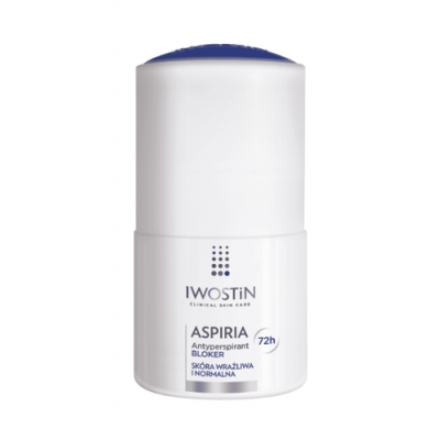 Miniaturka artykułu - Iwostin Aspiria Antyperspirant roll-on bloker 72h sk&oacute;ra wrażliwa i normalna, 50 ml