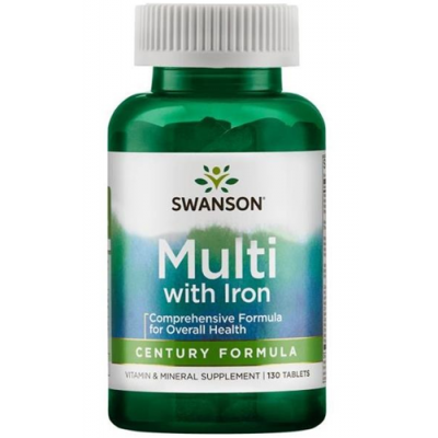 Miniaturka artykułu - SWANSON Century Formula (Multi with Iron) - 130 tabletek 
