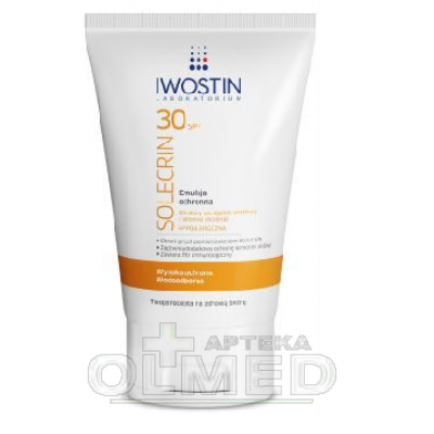 Miniaturka artykułu - IWOSTIN SOLECRIN Emulsja ochronna SPF 30, 100 ml