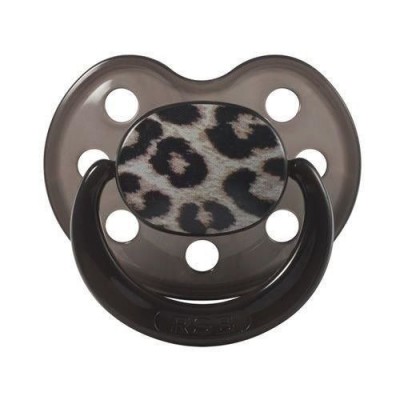 Miniaturka artykułu - Rock Star Baby Smoczek ortodontyczny LEOPARD 0-3m 90313 - 1 sztuka