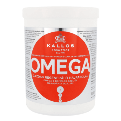 Miniaturka artykułu - KALLOS KJMN Maska omega-6/olejek makadamia, 1000ml