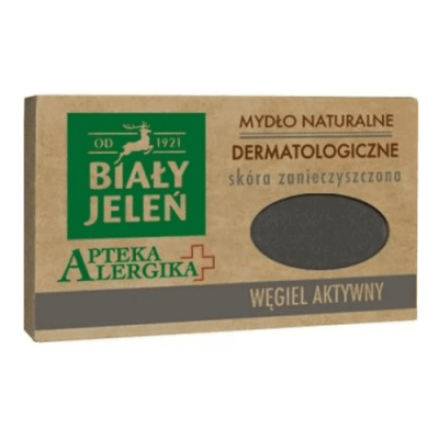 BIAŁY JELEŃ Mydło dermatologiczne z węglem aktywnym - 125 g (31524)