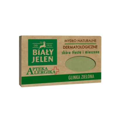 BIAŁY JELEŃ Mydło dermatologiczne z glinką zieloną - 125 g (31525)