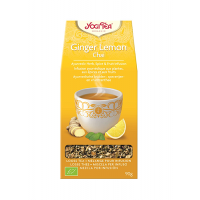 Miniaturka artykułu - YOGI TEA Sypana Ginger Lemon chai Czaj cytrynowo-imbirowy, 90 g (31659)