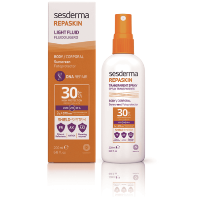 Miniaturka artykułu - SESDERMA REPASKIN Transparent Spray SPF 30 Fotoprotektor słoneczny spray, 200ml