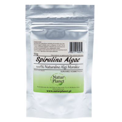 Miniaturka artykułu - NaturPlanet Spirulina Algae proszek- 50g 