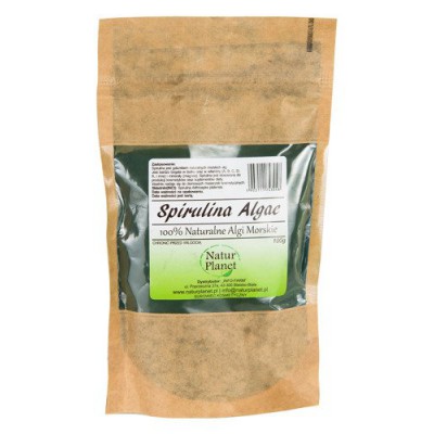 Miniaturka artykułu - NaturPlanet Spirulina Algae proszek -100g 
