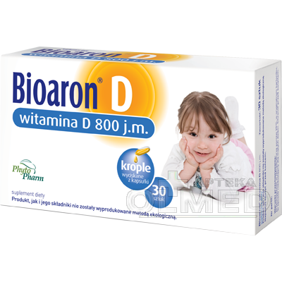 Miniaturka artykułu - Bioaron Witamina D 800 j.m.- 30kaps. twist-off 