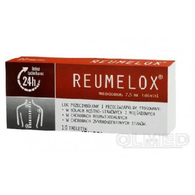 Miniaturka artykułu - Reumelox 7,5 mg, 10 tabletek