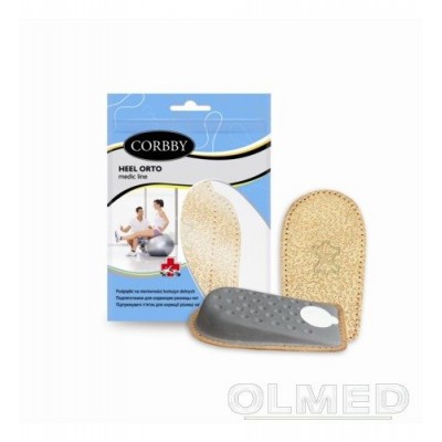 Miniaturka artykułu - CORBBY HEEL ORTO Podpiętki lateksowe damskie rozmiar 1.5cm - 2 sztuki