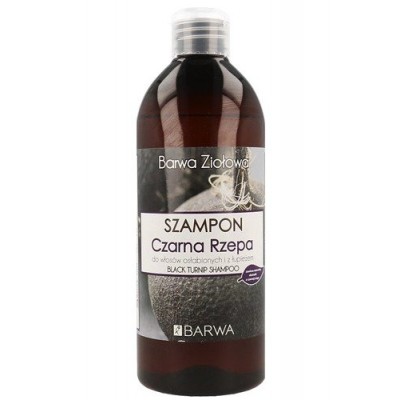 Miniaturka artykułu - BARWA Szampon Czarna Rzepa włosy osłabione, łupież- 480ml