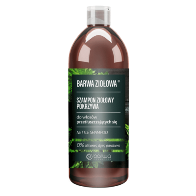 Miniaturka artykułu - BARWA Szampon Pokrzywowy do włos&oacute;w przetłuszczających się- 480 ml