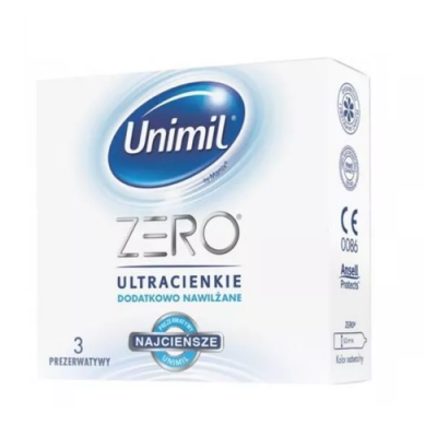 Miniaturka artykułu - Prezerwatywy UNIMIL ZERO - 3 szt.