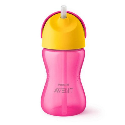 Miniaturka artykułu - AVENT Kubek ze słomką 300ml 798/02 12m+ r&oacute;ż