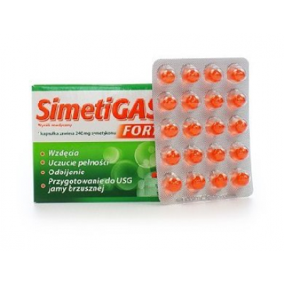 Miniaturka artykułu - Simetigast Forte kapsułki elastyczne 0,24g, 10 kaps.
