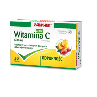 Miniaturka artykułu - Witamina C 600mg ACTIV Walmark, 30 tabletek