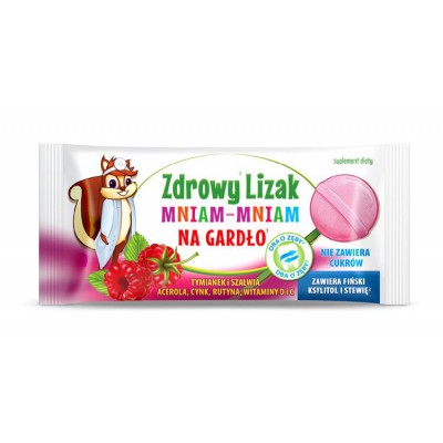 Miniaturka artykułu - Zdrowy Lizak Mniam-Mniam na gardło - 1szt.