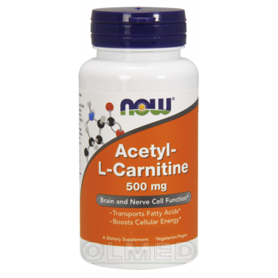 Miniaturka artykułu - NOW Acetyl- L-Carnitine 500mg - 200kaps