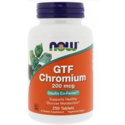 Miniaturka artykułu - NOW GTF Chromium 200mcg- 250 tabl.