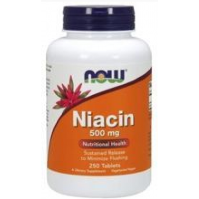 Miniaturka artykułu - NOW Niacin 500mg- 250 tabl.
