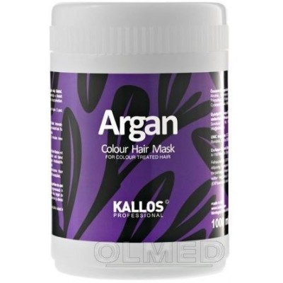 Miniaturka artykułu - KALLOS KJMN Maska do włos&oacute;w ARGAN, 1000 ml