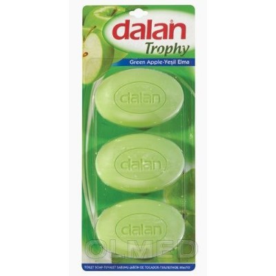 Miniaturka artykułu - DALAN TROPHY SOAP Mydło toaletowe jabłkowe- 3 szt.