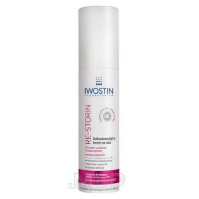Miniaturka artykułu - IWOSTIN RE-STORIN Krem odbudowujący na noc, 40ml