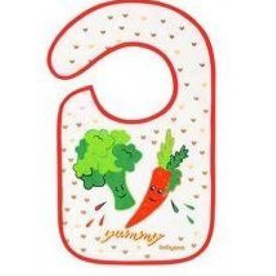 Miniaturka artykułu - BABYONO Śliniak frotte WARZYWA 6m+ - 1sztuka