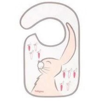 Miniaturka artykułu - BABYONO Śliniak frotte ZAJĄC 6m+ - 1sztuka