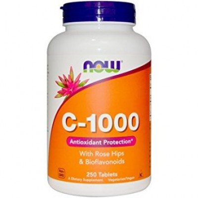 Miniaturka artykułu - NOW C-1000 Rose & Bioflavonoids, 250 tabl.