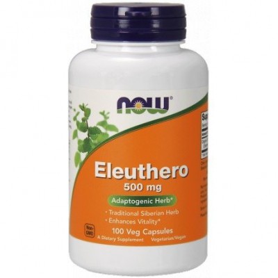 Miniaturka artykułu - NOW Eleuthero 500mg- 100kaps