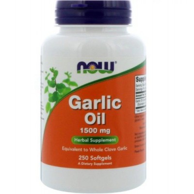 Miniaturka artykułu - NOW Garlic Oil 1500mg -250kapsułek