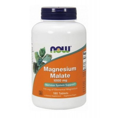 Miniaturka artykułu - NOW Magnesium malate -180tabletek