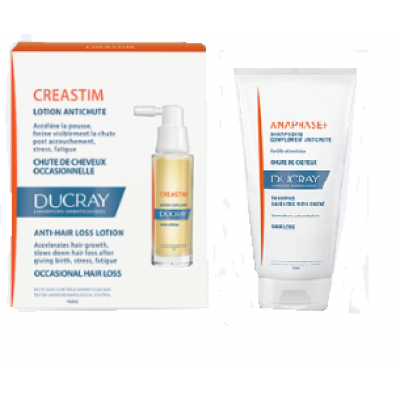 Miniaturka artykułu - DUCRAY Creastim Płyn przeciw wypadaniu włos&oacute;w+szampon, 100ml