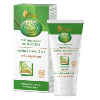 Miniaturka artykułu - AVA ECO GARDEN Peeling maska ryż z og&oacute;rkiem, 30ml