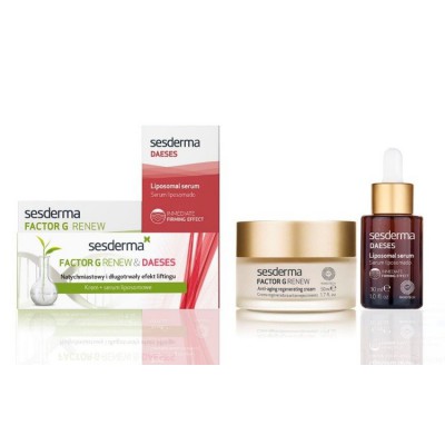 Miniaturka artykułu - SESDERMA Zestaw Factor G Krem, 50 ml + Daeses Serum, 30 ml