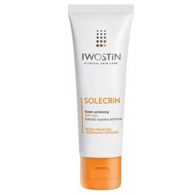 Miniaturka artykułu - IWOSTIN SOLECRIN Krem ochronny SPF50+, 75ml