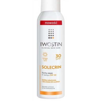 Miniaturka artykułu - IWOSTIN SOLECRIN Suchy olejek w sprayu SPF30, 150 ml