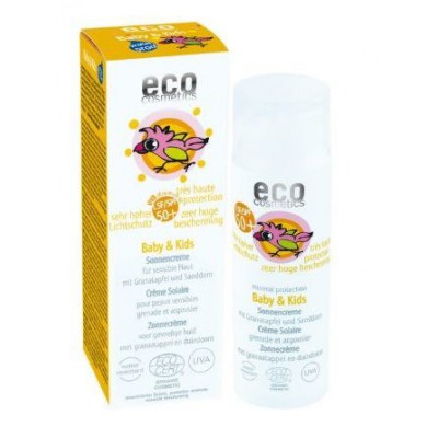Miniaturka artykułu - Eco Cosmetics Krem na słońce SPF50+ dla dzieci- 50ml