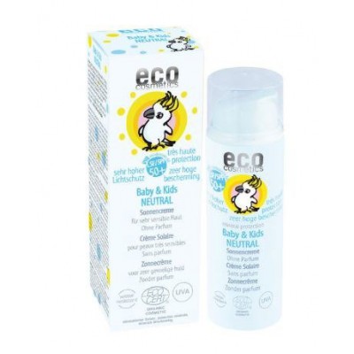Miniaturka artykułu - Eco Cosmetics Krem na słońce SPF50+ dla dzieci Neutral- 50ml