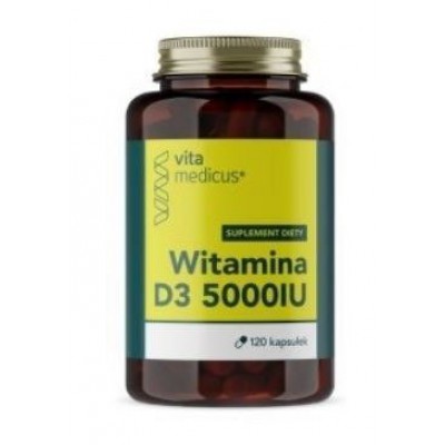 Miniaturka artykułu - Witamina D3 5000IU VitaMedicus -120kap