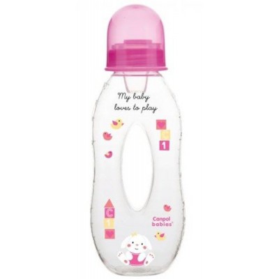 Miniaturka artykułu - CANPOLBABIES Butelka z dziurką R&oacute;żowa 18m+56/200 - 250ml