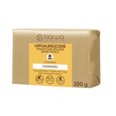 Miniaturka artykułu - BARWA Mydło naturalne szare rumianek - 100g