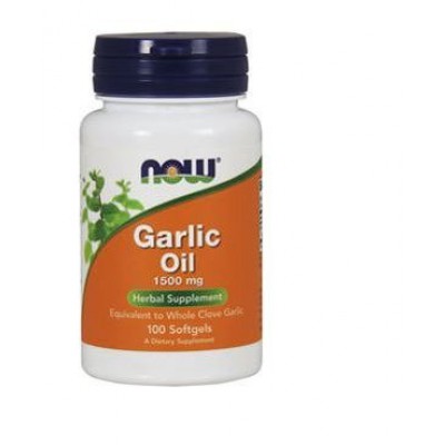 Miniaturka artykułu - Now Garlic Oil 1500mg- 100 kaps.