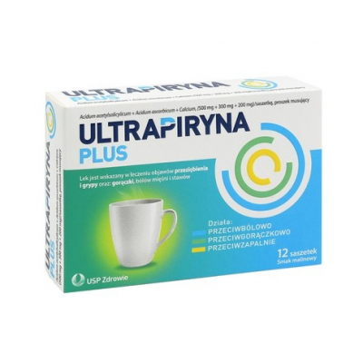 Miniaturka artykułu - Ultrapiryna Plus proszek musujacy - 12 saszetek