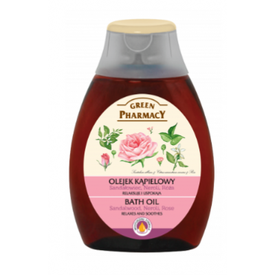 GREEN PHARMACY Olejek kąpielowy sandałowiec, neroli, r&oacute;ża - 250 ml