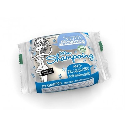Miniaturka artykułu - Secrets de Provence Szampon w kostce PRZECIWŁUPIEŻOWY - 85g