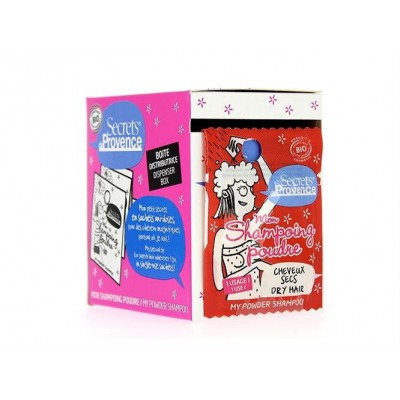 Miniaturka artykułu - Secrets de Provence Szampon w proszku WŁOSY SUCHE - 12x1g