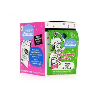 Miniaturka artykułu - Secret de Provence Szampon w proszku WŁOSY PRZETŁUSZCZAJĄCE SIĘ - 12x1g